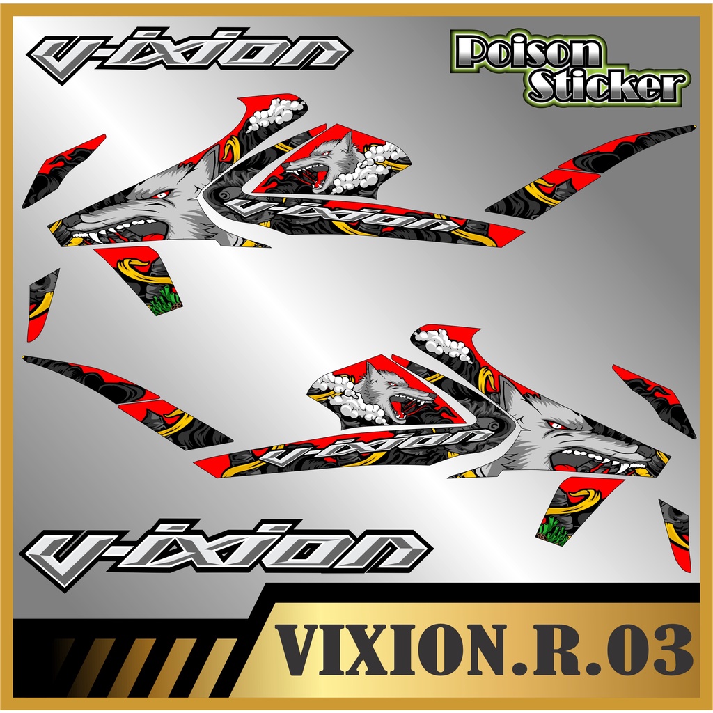 STRIPING STICKER VIXION R STIKER VIXION R NEW STICKER LIS LIST VARIASI YAMAHA VIXION R CODE 03