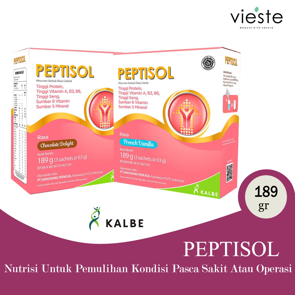 

PEPTISOL - Vanilla Dan Coklat - Susu Diet Khusus Nutrisi Untuk Pemulihan Pasca Sakit