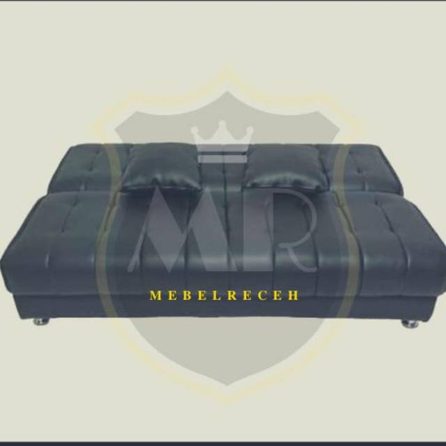 Sofa Bed Lipat Beludru Kain Kulit Oscar hitam ungu merah Dll gratis ongkir plus 2 bantal