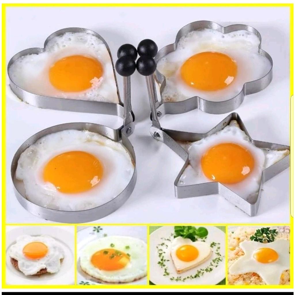 Cetakan Telur Karakter Telor Ceplok Mata Sapi Dadar Goreng Stainless Steel