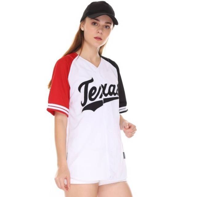 JERSEY BASEBALL TEXAS / BAJU BASEBALL / BAJU HIPHOP / TEXAS APLIKASI