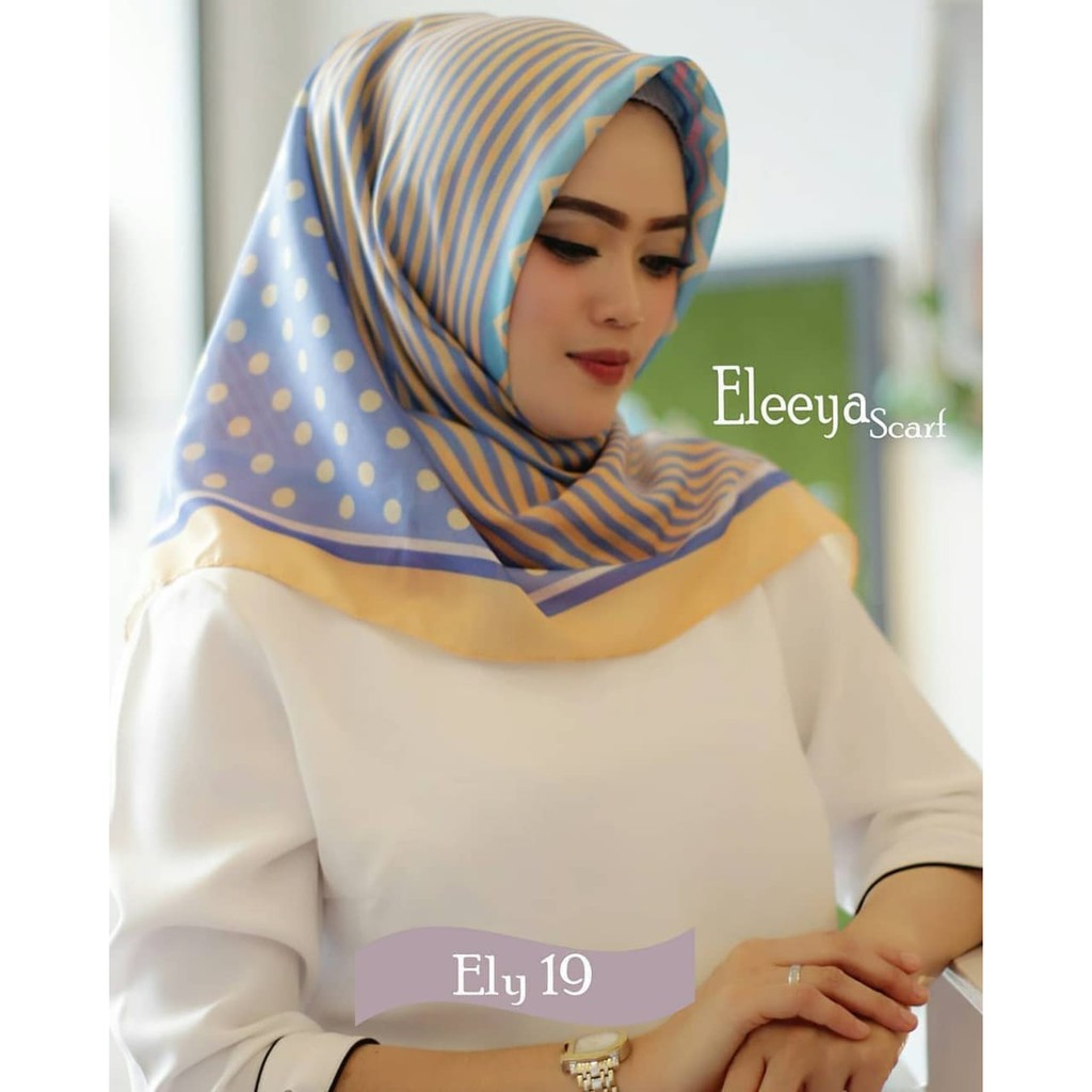 HIJAB SEGIEMPAT MOTIF ELY 19 II Eleeya Scarf