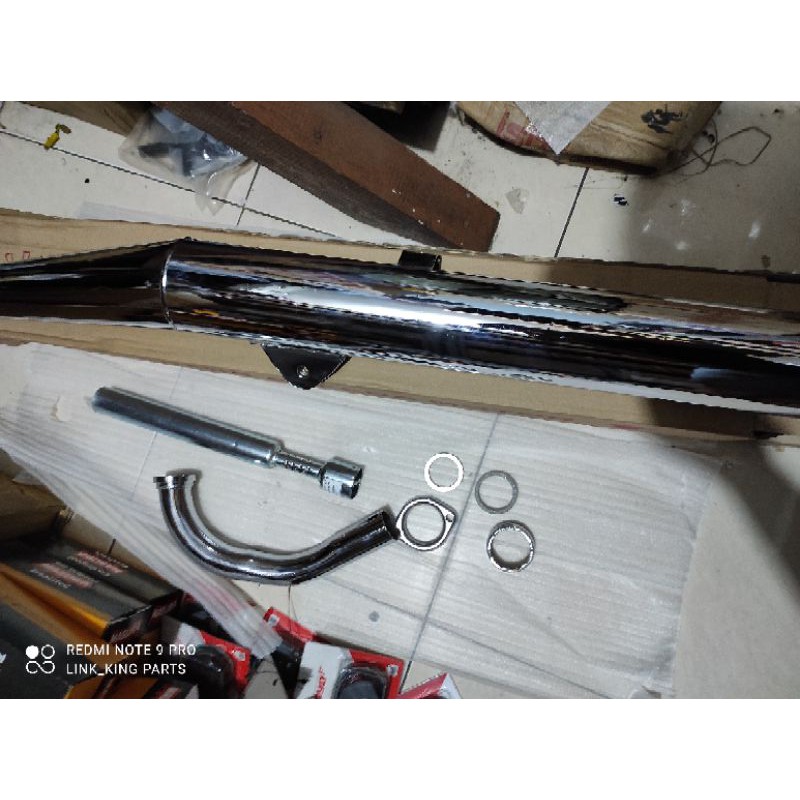 KNALPOT RX KING STANDAR FULL SET TINGGAL PASANG RX KING HARIAN STD HARIAN