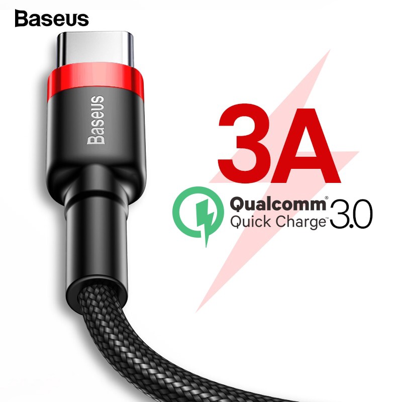 Baseus Kabel Data Type-C Cafule Cable For Type-C Quick Charge 3a 1m