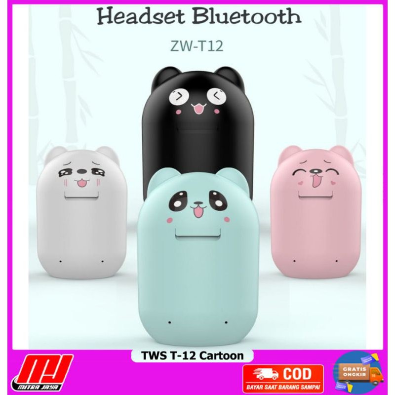 DOGS Inpods TWS-T12 Cartoon Wireless Bluetooth 5.0 HiFi Earphone