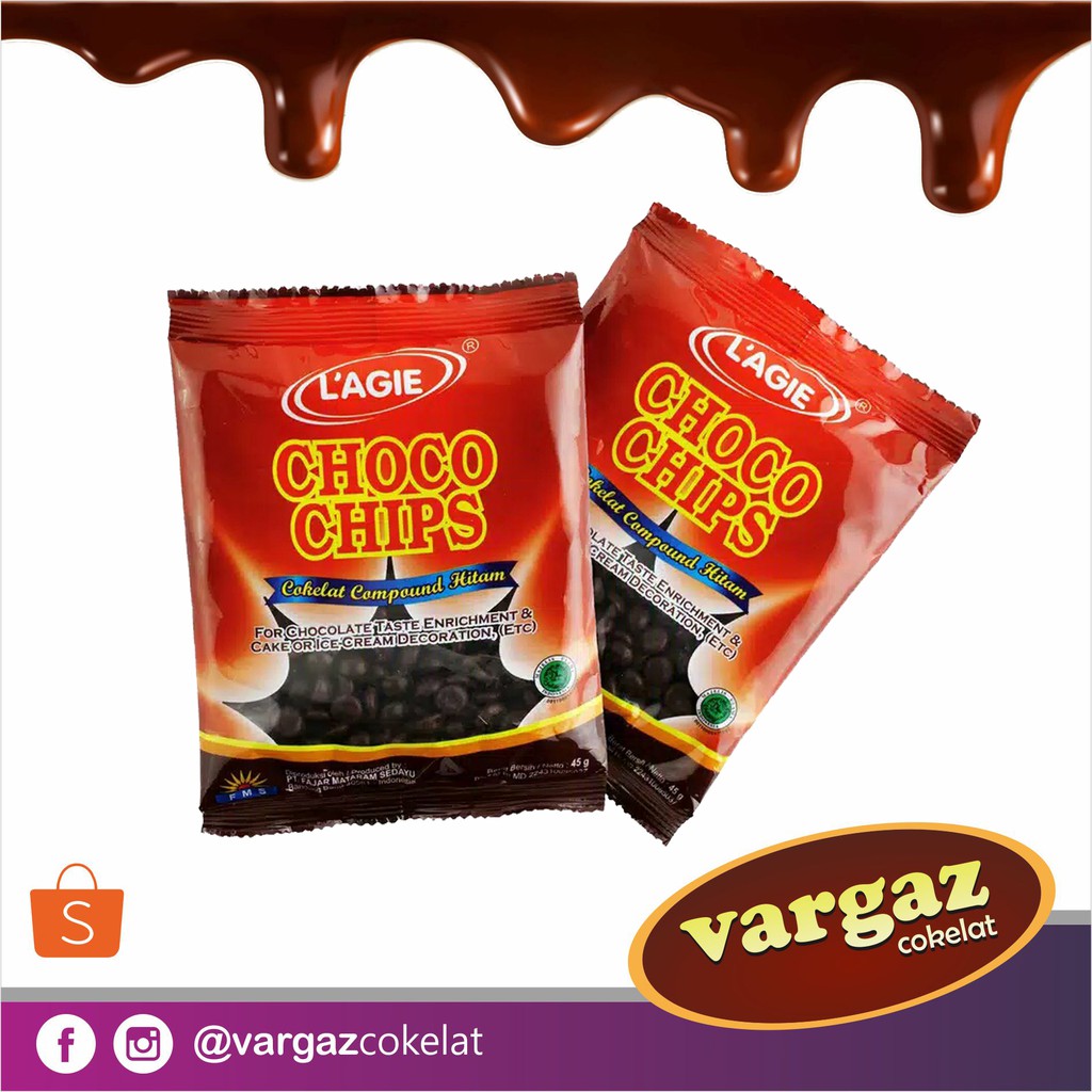 

CHOCO CHIPS HITAM COKELAT MINI COKLAT TOPING ROTI ICE CREAM MURAH Kemasan 45gr