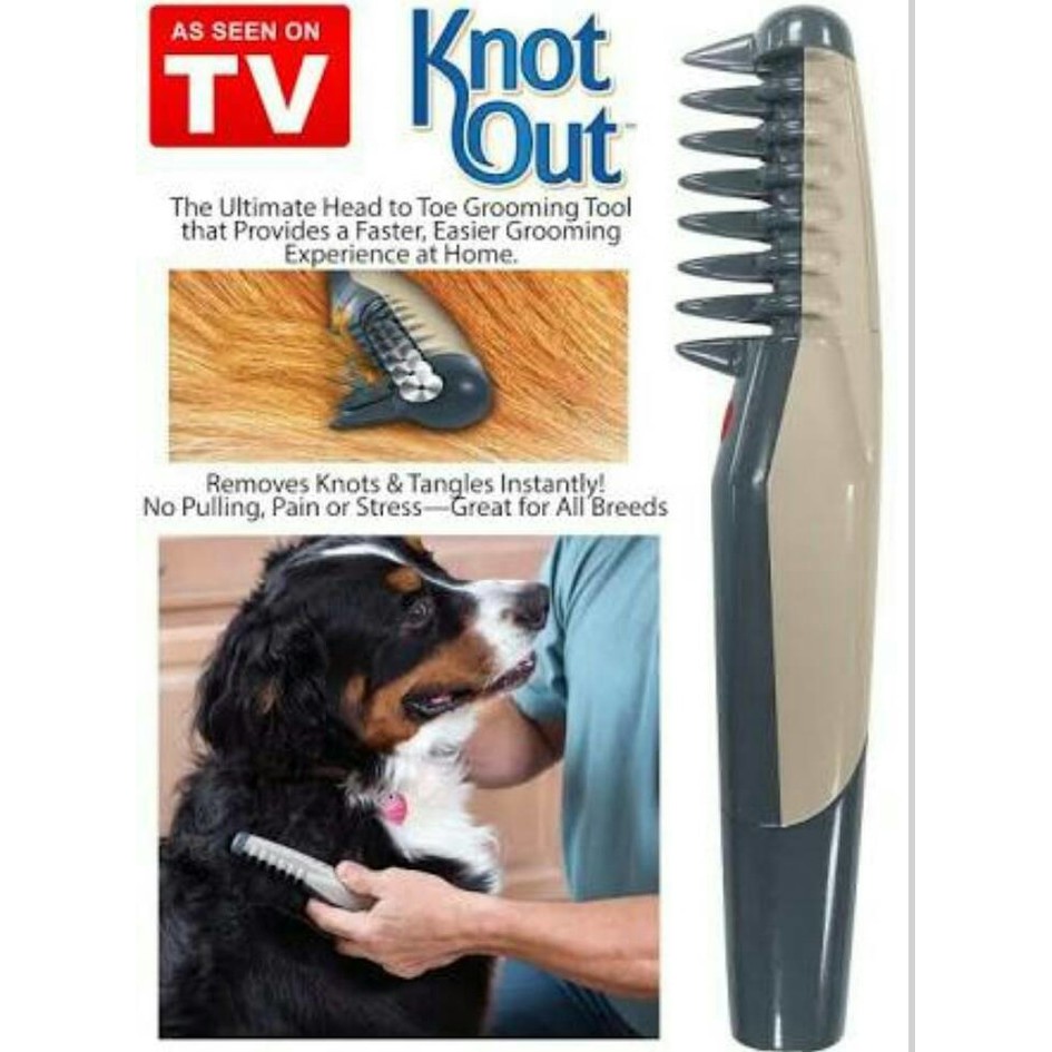 Knot Out Electric Pet Grooming Comb Sisir Grooming Electrik Merapihkan Bulu Hewan 300gr