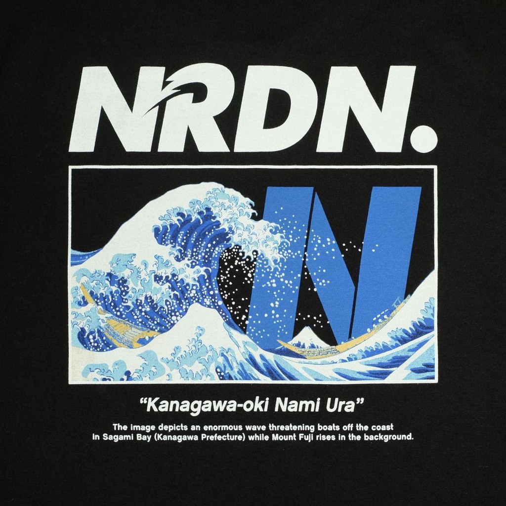 TSHIRT NRDN HOKUSAI WAVE BLACK