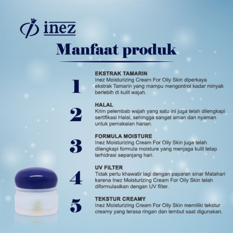 Inez Moisturizing Cream for Oily Skin 28gr