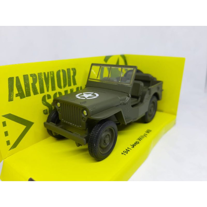 Diecast miniatur mobil Jeep Willys MB 1941 Mainan mobil jeep Murah