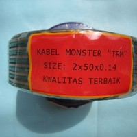 Kabel Transparan 2x50 @1Meter Listrik Serabut 2 Jalur panjang 1 Meter