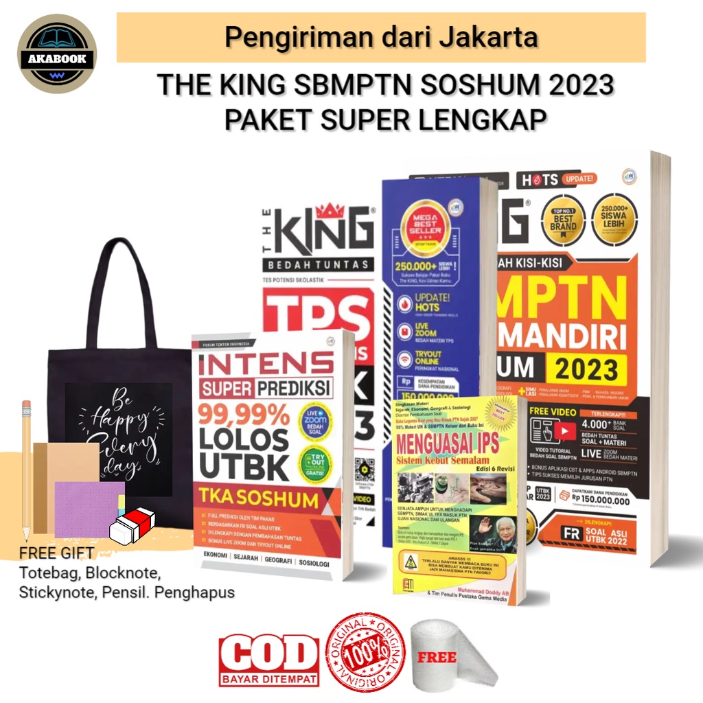 The King SBMPTN SOSHUM 2023 + The King TPS UTBK 2023 Paket Super Lengkap Buku SBMPTN 2023