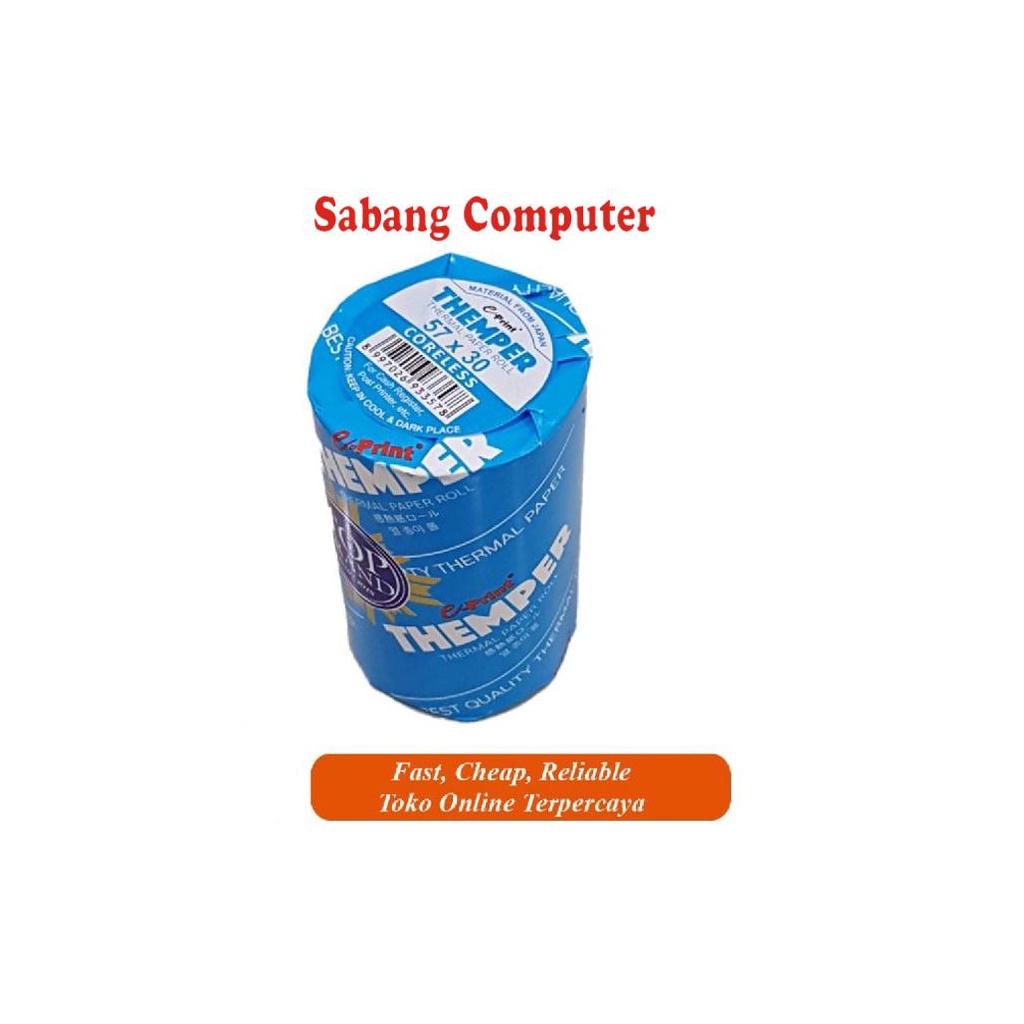 

E-PRINT THERMAL PAPER ROLL EP 57X30 TERMAL KERTAS FAX FANCY ALAT TULIS ATK MURAH STATIONERY