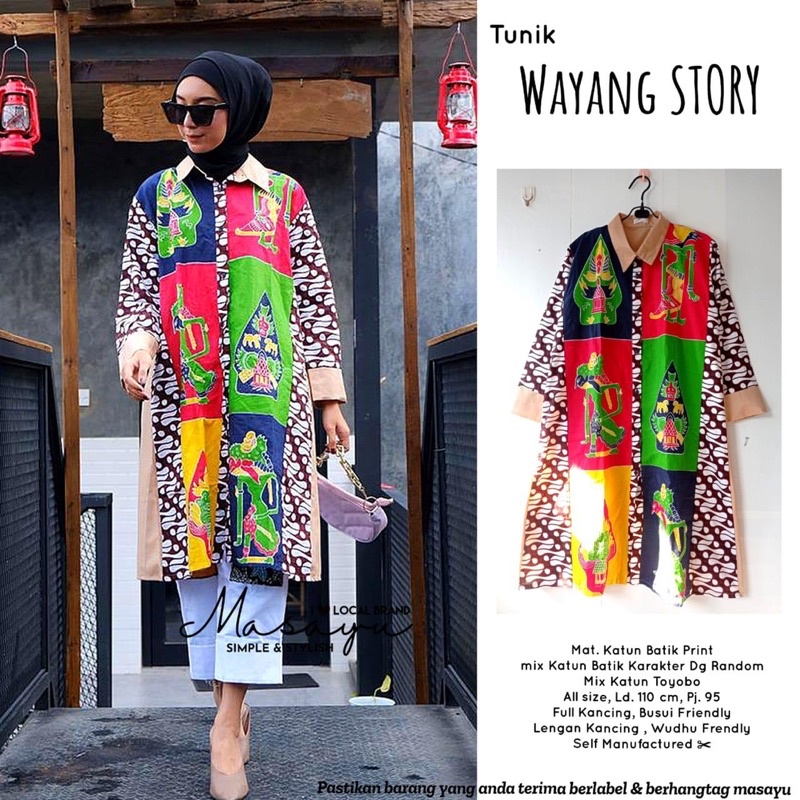 TUNIK WAYANG STORY. ( ORIGINAL ) // BISA COD.