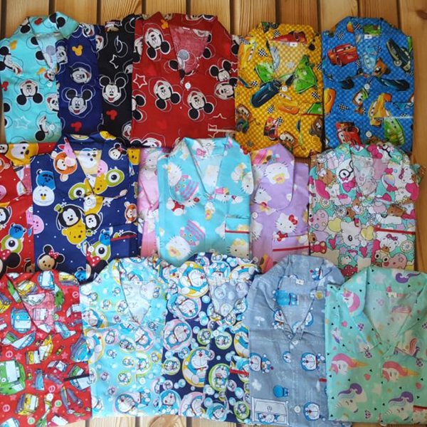 BAJU TIDUR ANAK/ Piyama anak usia 1-2-3-4-5-6-7-8-9-10-11 tahun