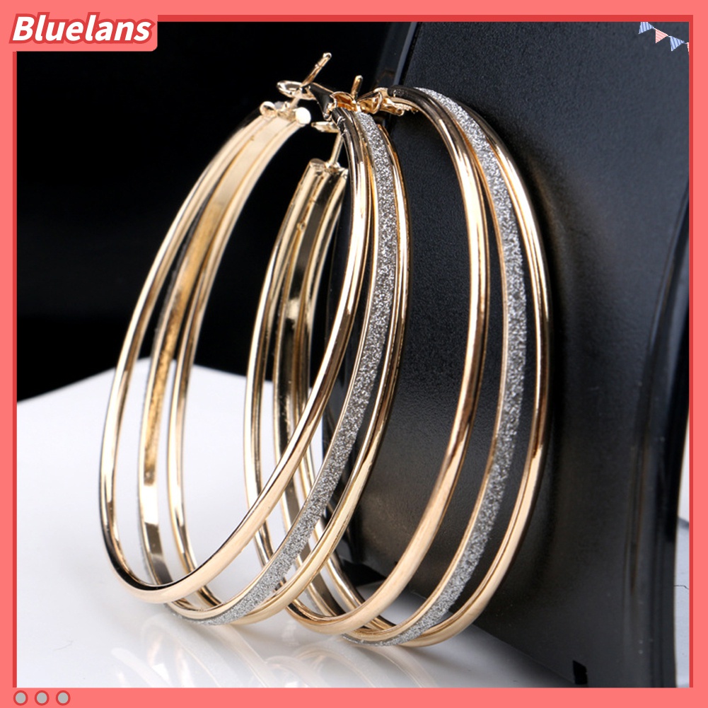 Anting Gantung Multilayer Bentuk Bulat Untuk Wanita