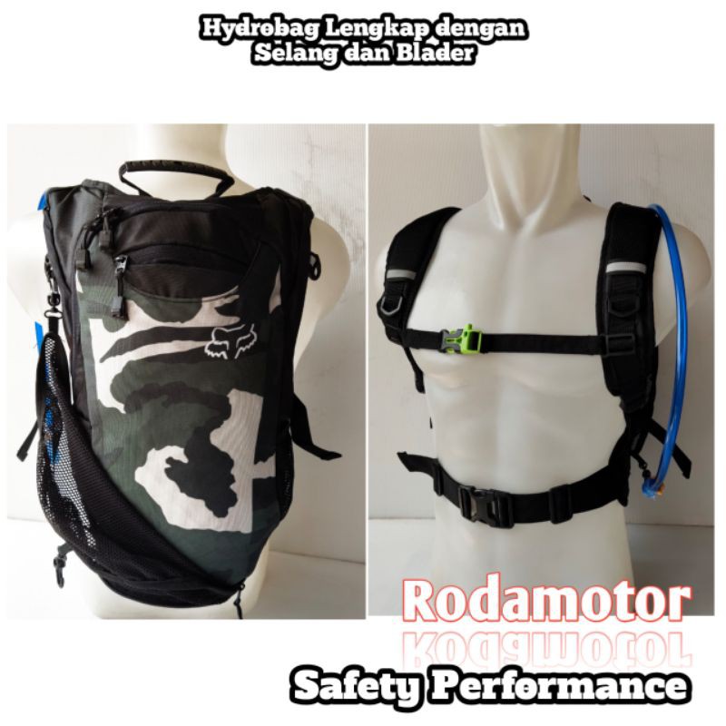 Tas Hydrobag lengkap dengan Blader kantong air selang hydropack sepeda motor Oneal Tld fox thor