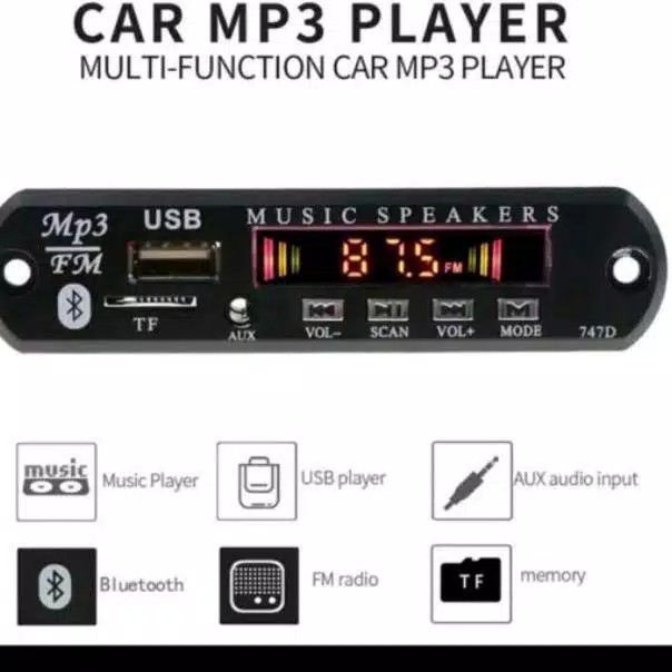 Kit Modul Amplifier MP3 Player Bluetooth Modul Speaker Audio Consule Plus fm Radio mp3 USB