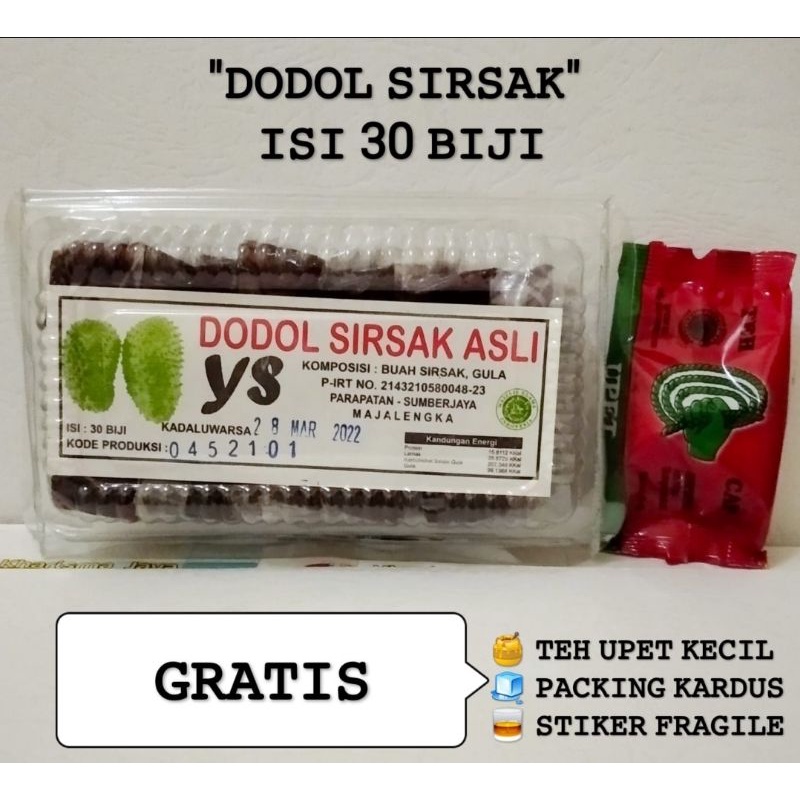 

Dodol Sirsak isi 30 biji Enak GRATIS Teh Upet