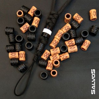 Image of 1 Pcs Spacer beads xx konektor slide gelang simple paracord manik tabung hitam akrilik lubang besar