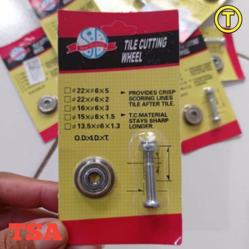 mata tile cutter model bearing 22 × 6 × 5 mata pisau potong keramik manual original
