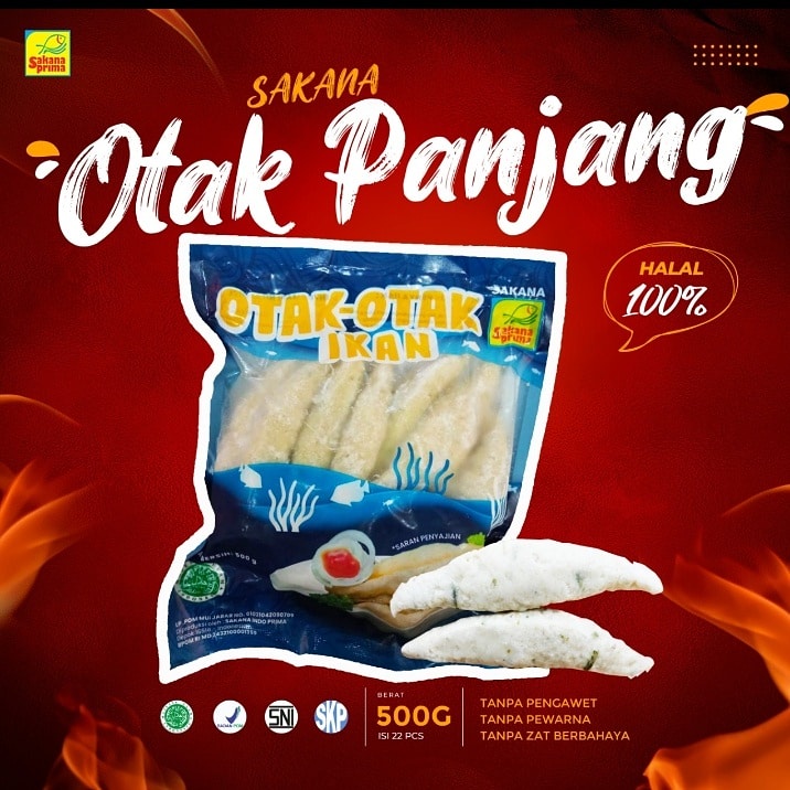 

SAKANA Otak-otak Panjang Ikan 500gr / Otak otak Halal Tanpa Pengawet Catering Murah Katering