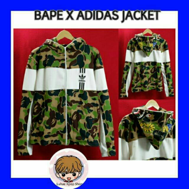 harga jaket adidas x bape