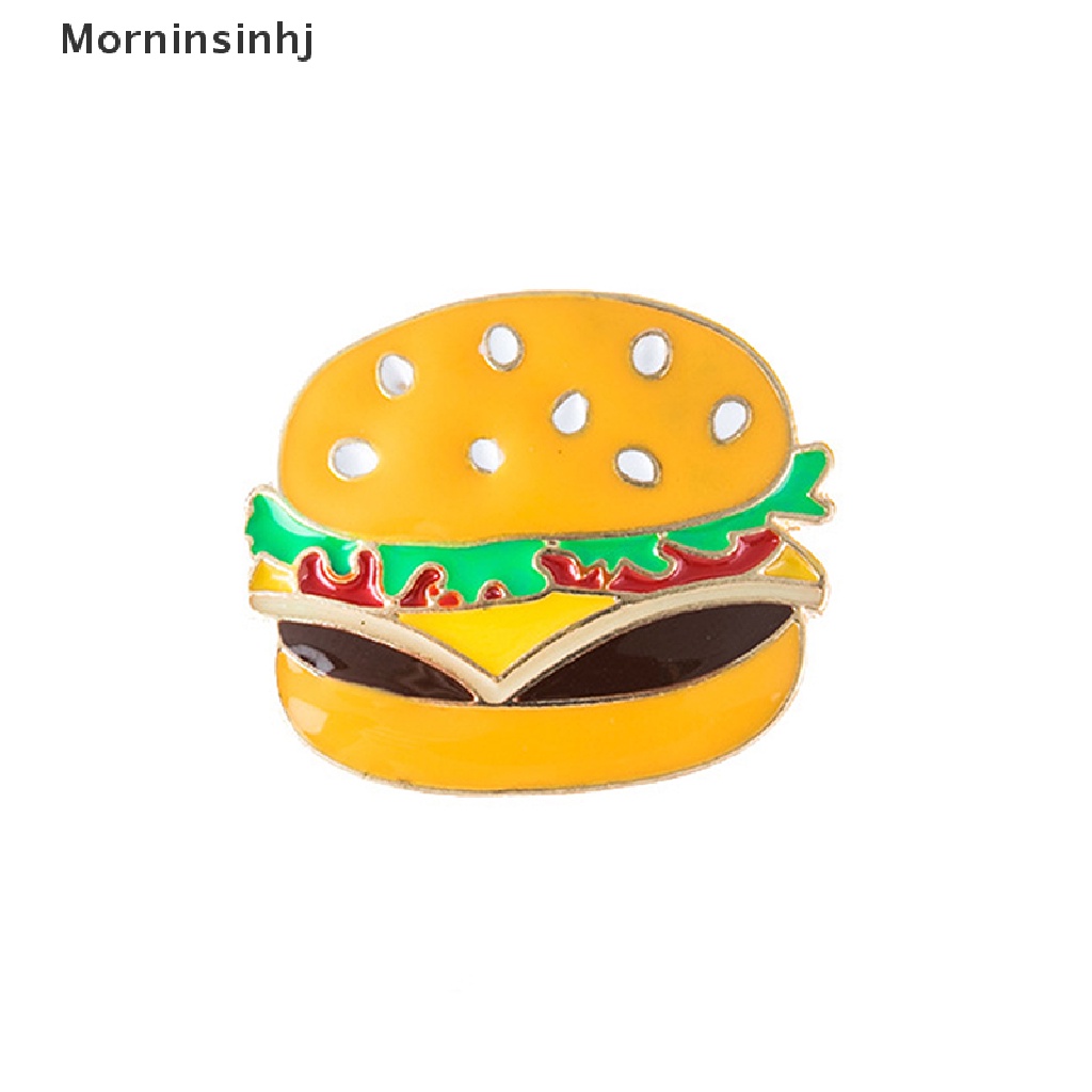 Mornin Bros Pin Enamel Bentuk Kentang Goreng / Burger / Pizza / icon Untuk Aksesoris Jaket / Tas Ransel