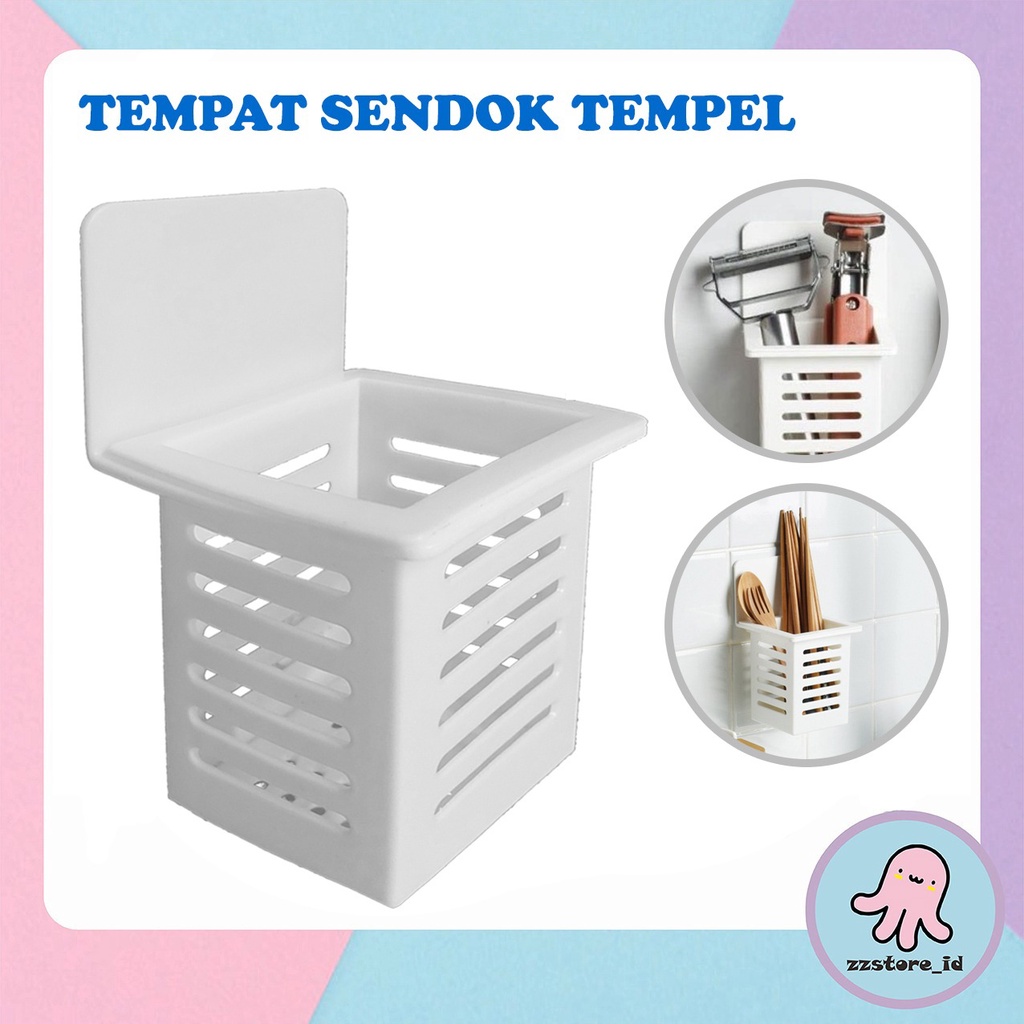 Tempat Rak Sendok Garpu Alat Dapur Sikat Gigi Odol Wc Dapur Anti Air / Rak Pisau Gantung Tempat Sendok Garpu Dinding Rak Peralatan Dapur Tempel Minimalis Organizer Serbaguna