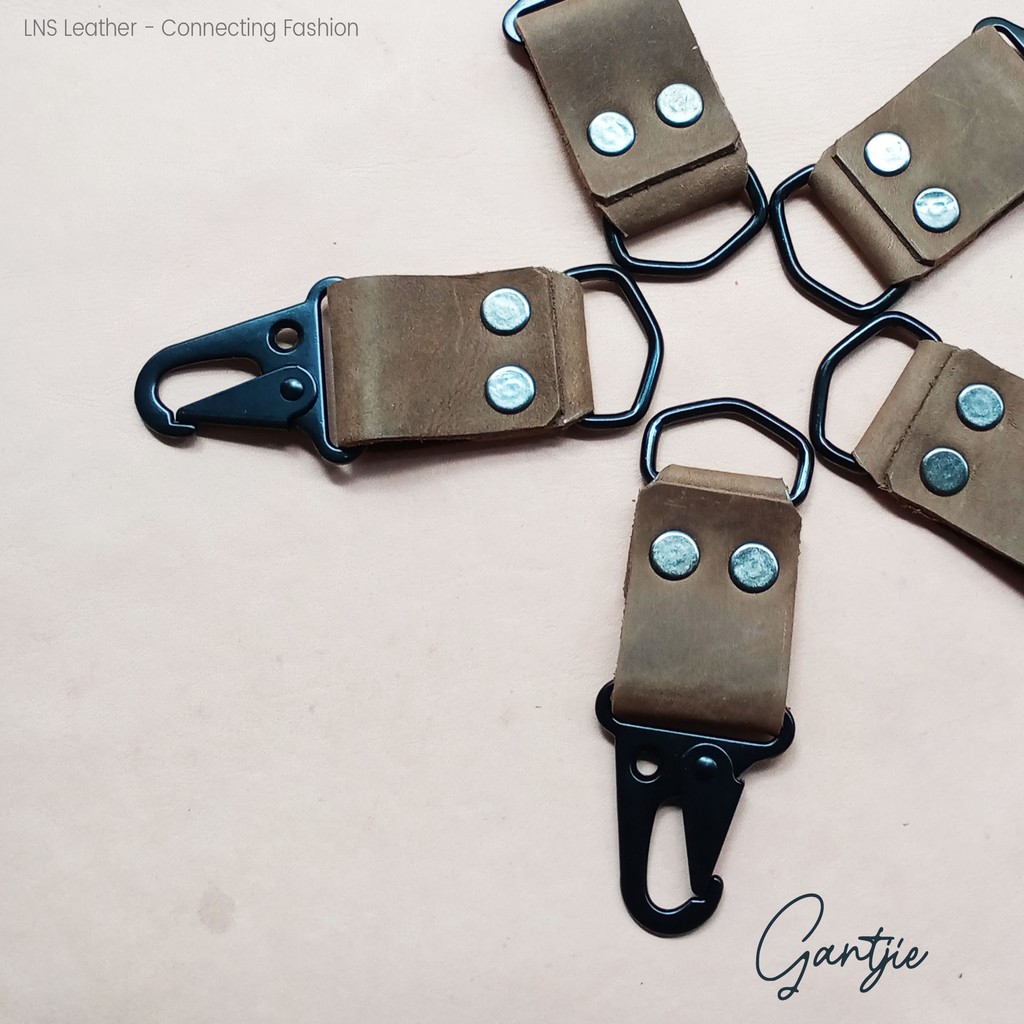 GAntungan KUNCI Kulit Carabiner Hook Gantjie