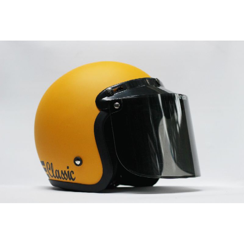 Helm Bogo Kuning Doff Kaca Datar Shopee Indonesia