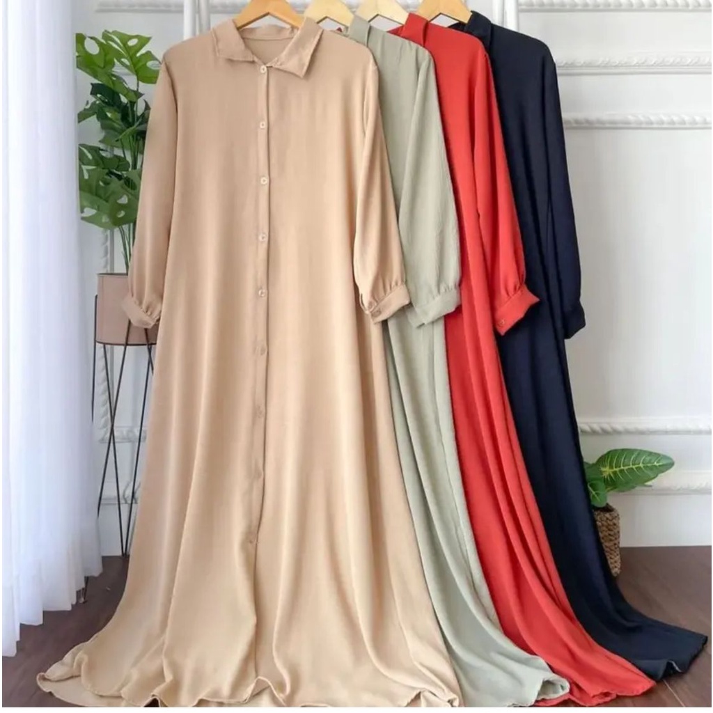 Long Dress Crincle Premium