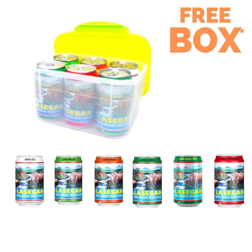 

Lasegar 320 ml Container isi 6 pcs varian Rasa Mix/ Lasegar + Container Isi 6 Kaleng 320ml