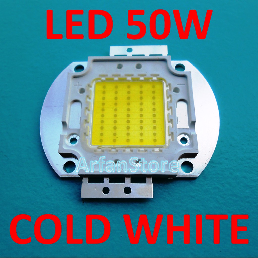 High Power LED 50W Putih / Cold White 6000 - 6500K HPL 32-34V 1500mA