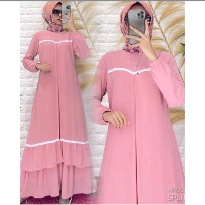 GAMIS ROMPI GAMIS RUFFLE GAMIS TERBARU TEEMURAH KOMBINASI POLOS RENDA KEKINIAN