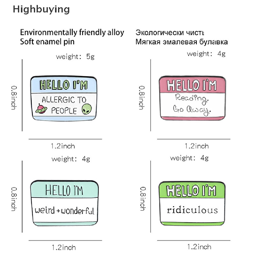 Hbid Bros Pin Enamel Desain Kutipan Dialog Lucu Untuk Aksesoris Kerah Pakaian / Tas