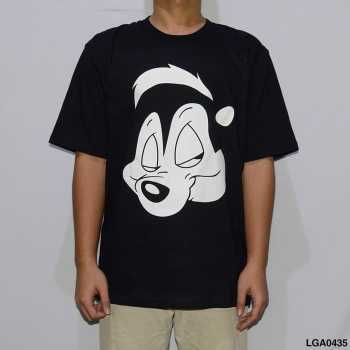 Kaos Slash Pepe Le Pew Hitam T Shirt Casual Shopee Indonesia