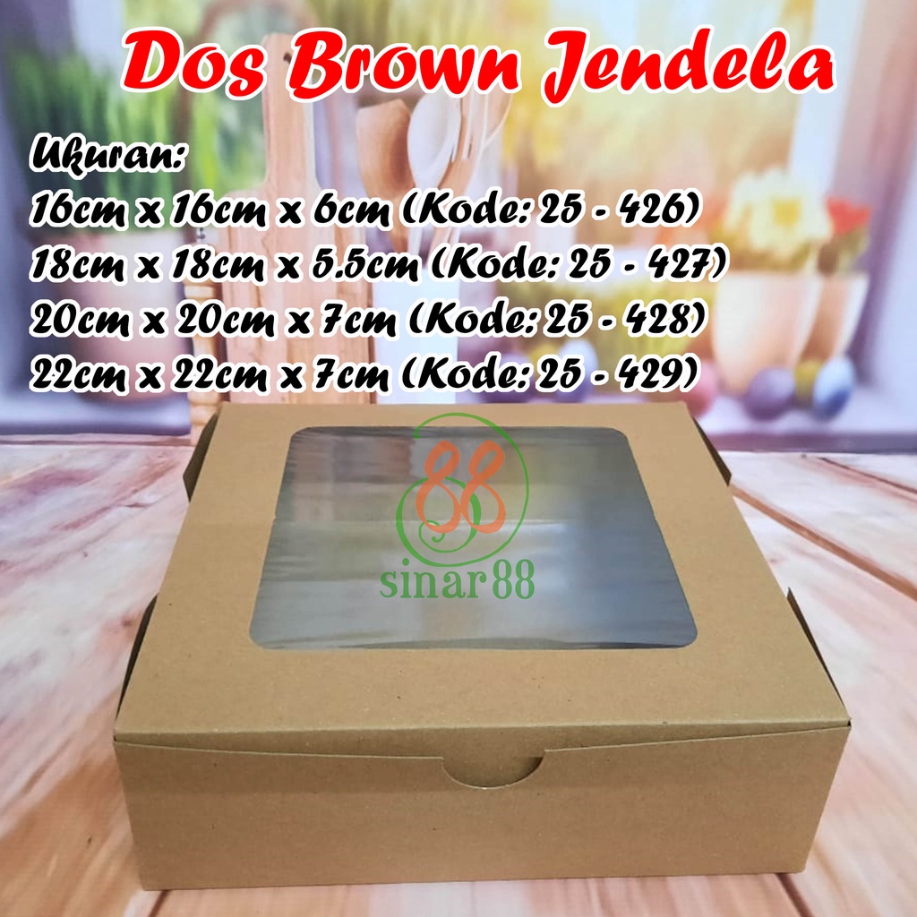 

Dus Brown Jendela Segi Empat (10 Lembar)