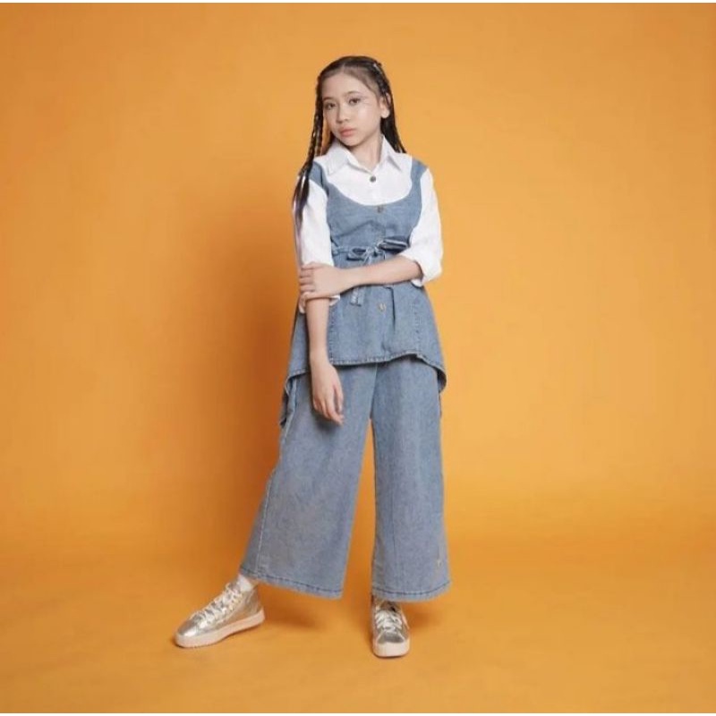 SET 2in1 TUNIK + KULOT JEANS ANAK KEKINIAN By Me And You Kids