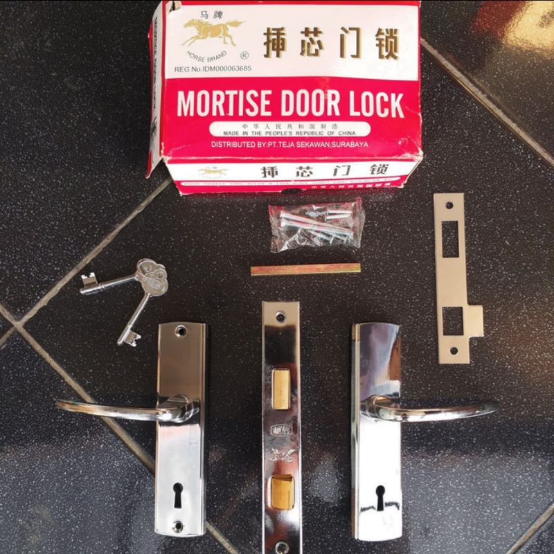 kunci pintu kuda kecil(100% ASLI)/slot pintu kuda/handle pintu kuda