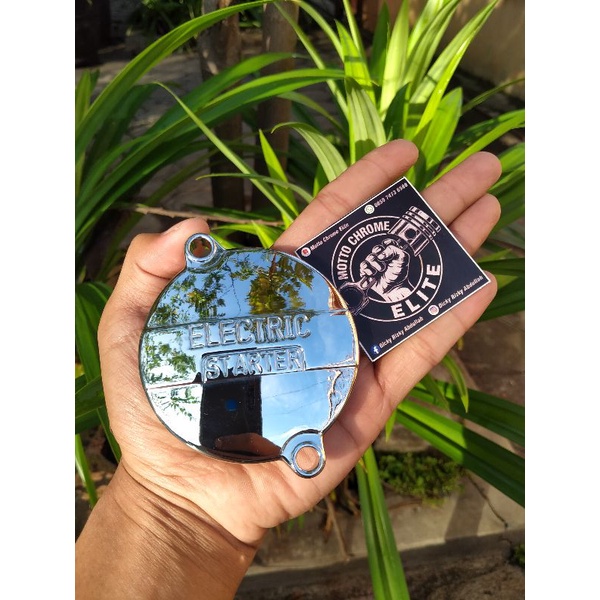 TUTUP DINAMO STATER MEGAPRO TIGER ORI CHROME