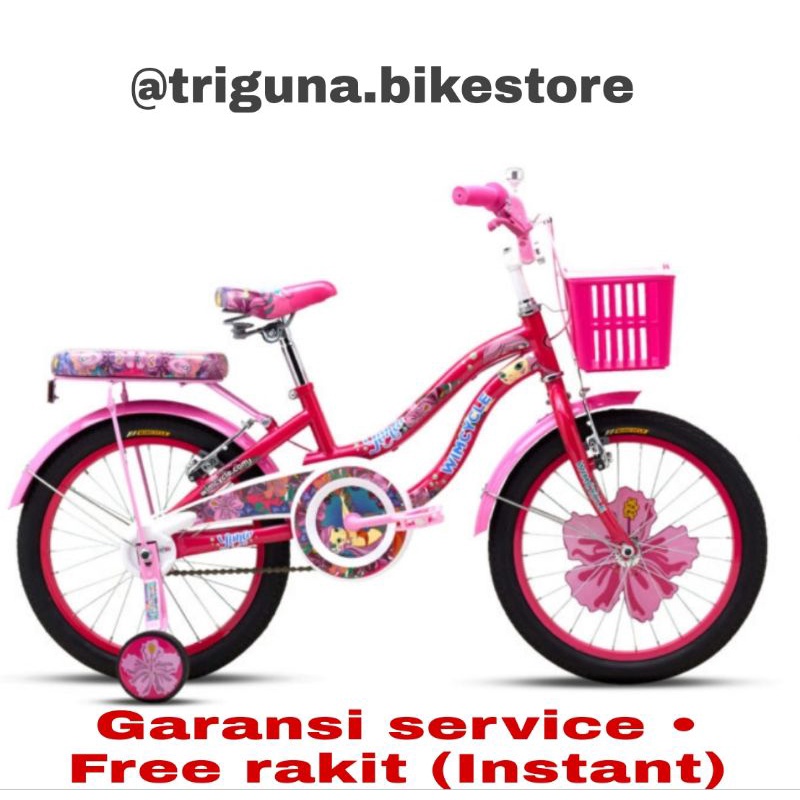 Sepeda Mini Anak Cewe Wimcycle Ori Yuna 18" untuk 6 smp 8 tahun