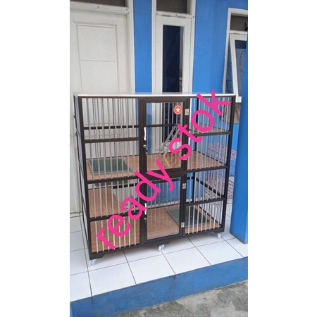 kandang kucing aluminium jumbo/XL