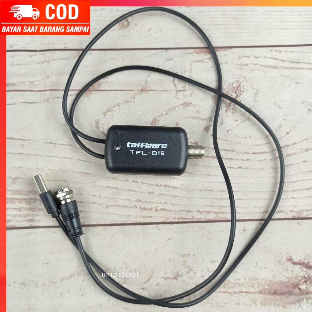 (100% BARANG ORI) Taffware Penguat Sinyal Antena TV Amplifier Booster DVB-T2 - TFL-D15