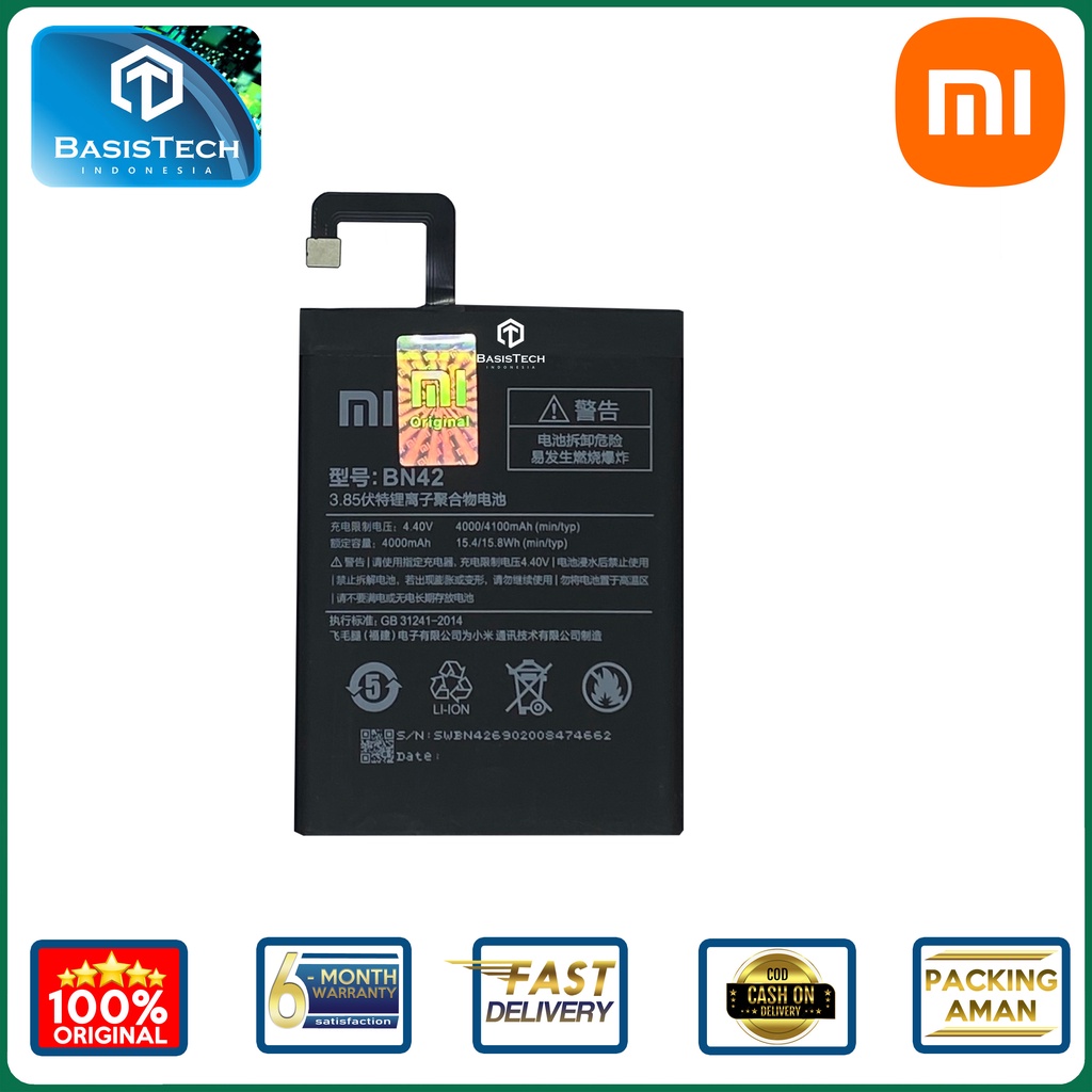 BATERAI XIAOMI REDMI 4 - BN42 - ORI