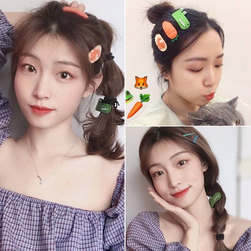 ACC145 Jepit Rambut Anak Kain Motif Karakter Korea Hairpin Handmade Aksesoris Rambut Wanita S1249