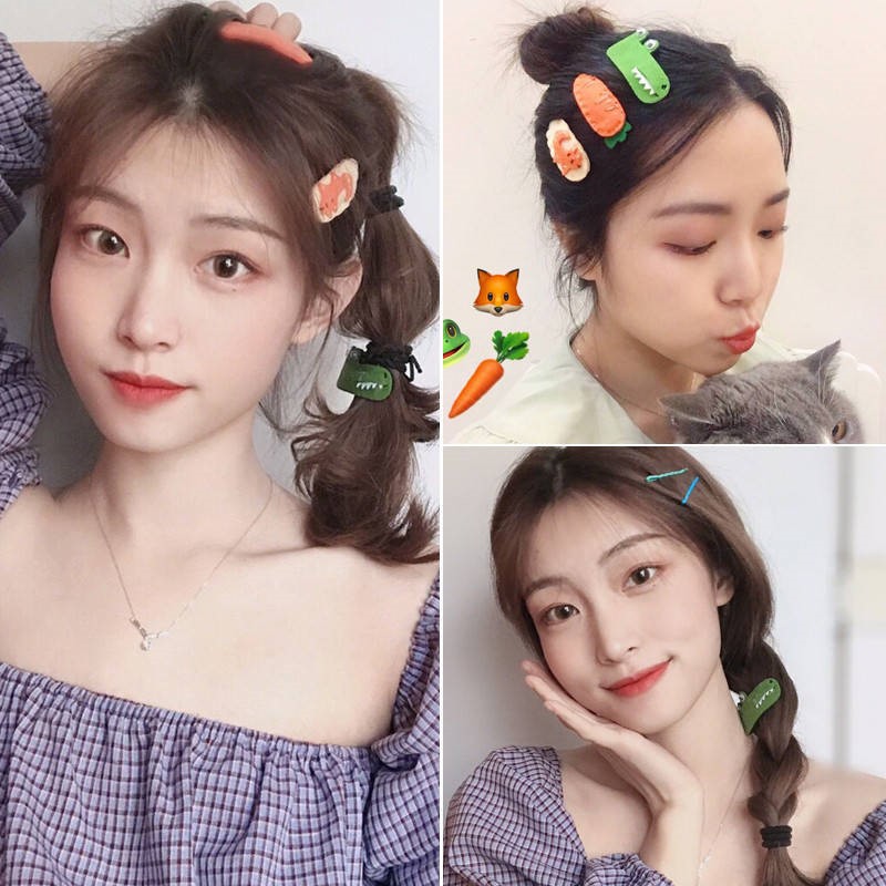 MARKAS ACC145 Jepit Rambut Anak Kain Motif Karakter  Korea Hairpin Handmade Aksesoris Rambut Wanita