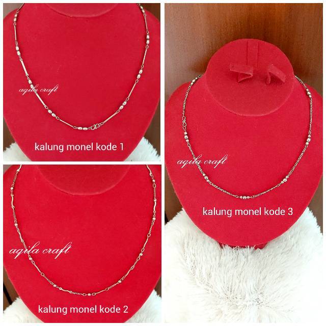 KALUNG MONEL WANITA / PRIA ANTIKARAT TIDAK LUNTUR ORIGINAL MURAH KALUNG RANTAI