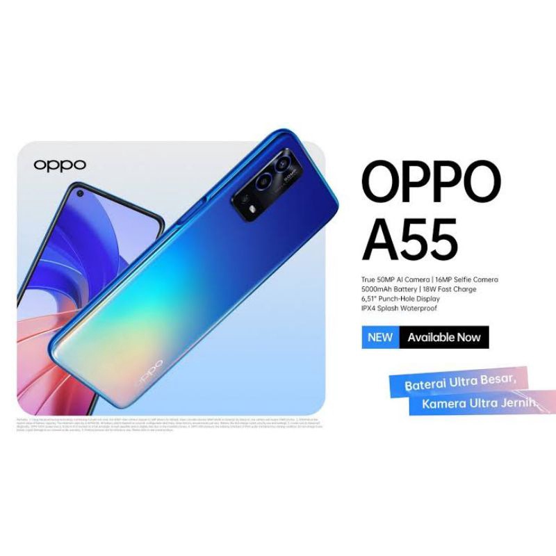 OPPO A55 2022 RAM 4GB/64GB Glow Design + 18W Fast charge