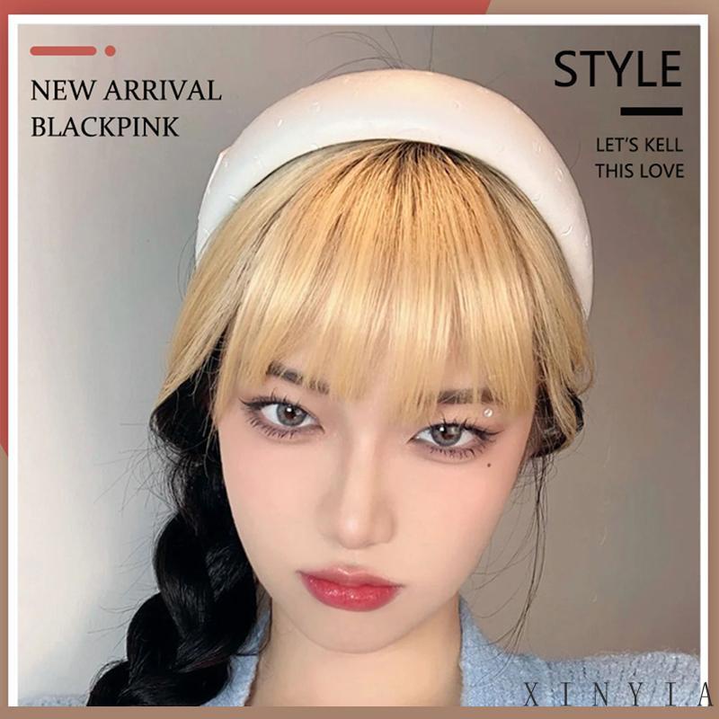 【COD】Female Golden Bangs Wig Extensions | Invisible Hairline Supplementary Patch